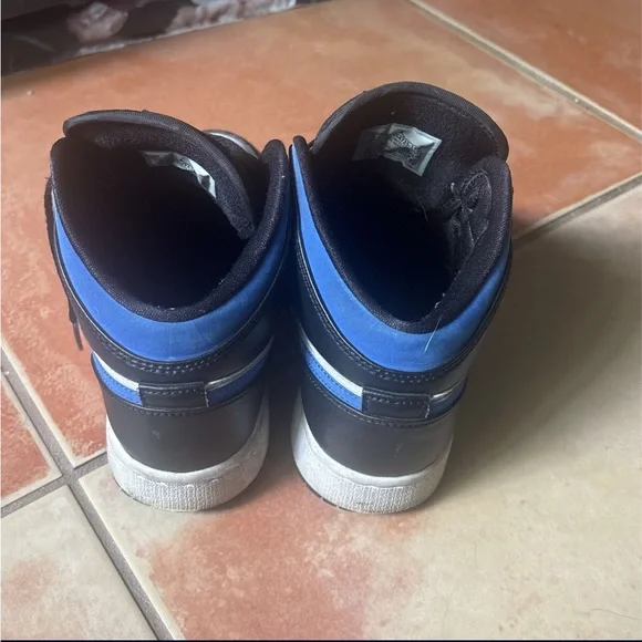 jordan 1 mid white black racer blue (gs) kids - Picture 3 of 4